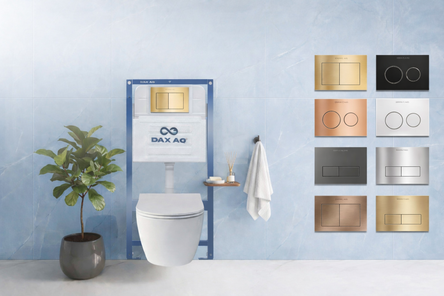 DAX-AQ Halo and Slate compatible flush plate models