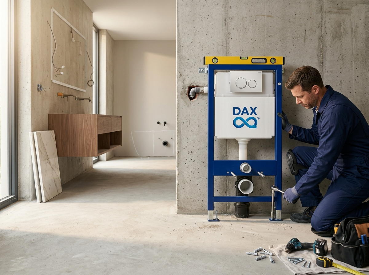 Secure DAX-AQ frame to floor and wall